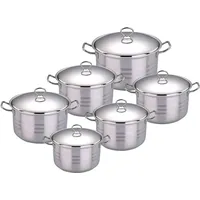 COFI Hoffmanns Edelstahl-Kochtopfset 12-Teilig
