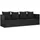 vidaXL Outdoor-Loungebett mit Kissen schwarz