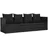 vidaXL Outdoor-Loungebett mit Kissen schwarz