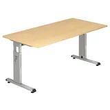 Hammerbacher Schreibtisch O-Serie 160 cm Ahorn / silber