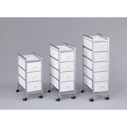 Rollwagen HEINE HOME, weiß, B:64cm H:43cm T:40cm, MDF, Stahl, Rollwagen