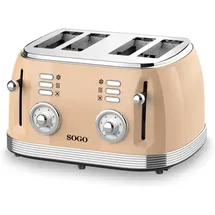 Sogo 4-Scheiben-Toaster Beige
