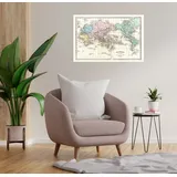 Queence Wandsticker QUEENCE "The Earth", beige, B:150cm H:90cm T:0,1cm, Folie, Wandtattoos, Selbstklebend, kinderleichte Anbringung