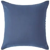 Homescapes Leinen Kopfkissenbezug Dunkelblau, 40% X 40 cm, - Homescapes