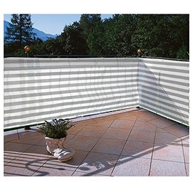 Floracord Balkonsichtschutz 500 x 90 cm grau/weiß
