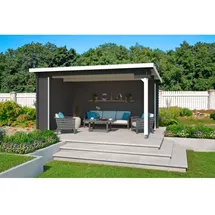 Lasita Maja Gartenhaus Columbus 4,25 x 3 m Grau