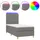 vidaXL Boxspringbett 100 x 200 cm Dunkelgrau