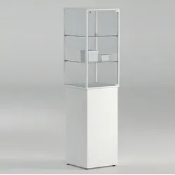 Ausstellung Vitrine Weiß abschließbar JT-A7PLP