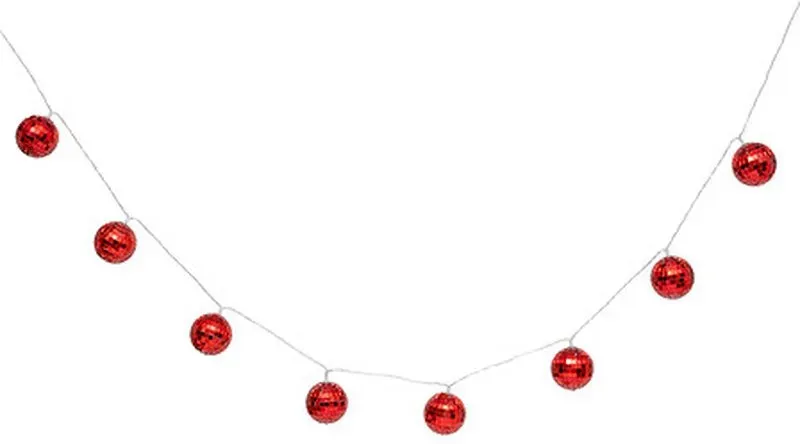 Leuchtende Girlande Disco-Kugel 10 LEDs Warmweiß Länge 165 cm