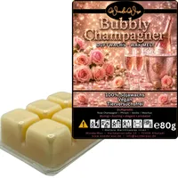 WonderWax Duftwachs Wax Melts für Duftlampe, 6 Würfel Duftmelt Wachsmelt Sojawachs Duftwachs Würfel für Raumdüfte, Wachs Duftöl Winter Indoor Schmelzen für Aromalampe Bubbly Champagne