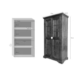 Massivmoebel24 Schrank Akazie 97x50x176 Honig lackiert Oxford #0401