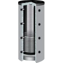 TWL Technologie 1000 Liter TWL Hygienespeicher 90° KER-1000 1 Wärmetauscher 100mm Isolierung