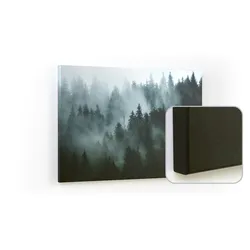 ALLboards Magnettafel CANVASboards 90×60 cm – Wald im Nebel