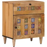 vidaXL Nachtschrank Natur 50 x 33 x 60 cm Beige