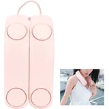 Nackenventilator [abs] Persönlicher Kabelloser Ventilator Mit 4 Ventilatoren, 3 Geschwindigkeitsstufen, Tragbar, Usb-anschluss, Kompakt, Leise, Pink – Für Büro, Reisen Und Zuhause
