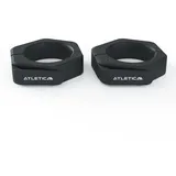 Atletica Slim Hantelverschlüsse | Ideal für 50mm Langhantelhülsen schwarz No Size