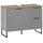 möbelando Waschbeckenunterschrank Denver 2 Schubladen 80 x 60 x 35 cm Grau Matt/Evoke Eiche