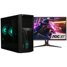 Captiva Power Starter R84-127 TFT Bundle Ryzen 5 Radeon Graphics (AMD Ryzen 5 Pro 8600G, 16 GB, 1000 GB, Radeon 760M), PC, Schwarz