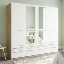 Priess Wäscheschrank Barcelona 185 x 193 x 54 cm Weiß