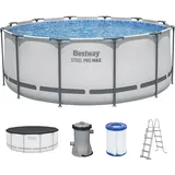 Bestway Steel Pro Max Frame Pool Komplett-Set Ø 366 x 122 cm