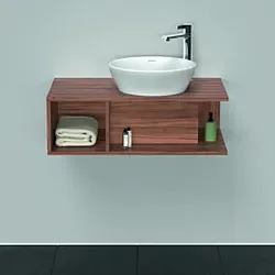 Duravit D-Neo Waschtisch-Unterschrank DE493807979 80 x 48 cm, Nussbaum Natur, 1 Fach, 1 Konsolenplatte, wandhängend