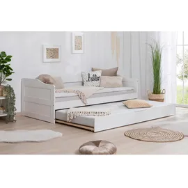 TICAA Sofabett Melinda 90 x 200 cm Kiefer massiv weiß