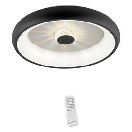 Just Light 14384-18 Vertigo LED-Deckenleuchte LED Deckenleuchte mit Ventilator in Schwarz