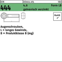 F. REYHER Nchfg. GmbH & Co. KG Augenschraube DIN 444 Form LB LBM 24 x 180 4.6 galvanisch verzinkt 5 Stück