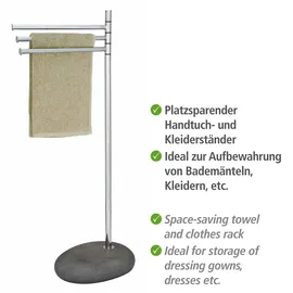 Wenko Handtuchständer Pebble silber/grau, 1 St.