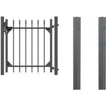 GAH Alberts Zauneinzeltür Chaussee Set 1,2 x 1 m anthrazit