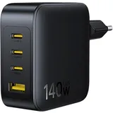 Baseus EnerFill FH11 Netzladegerät 140W Wall Charger 3xUSB-C - Schwarz