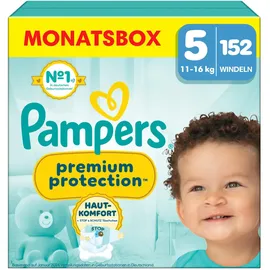 Pampers Premium Protection Gr.5 (11-16 kg) für Babys und Kleinkinder (4-18 Monate), 152 Stück