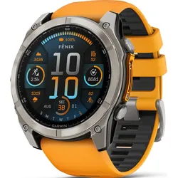 Garmin Fenix 8 (51mm) Sapphire Titan Multisport-Smartwatch - STK - graphit/titanium