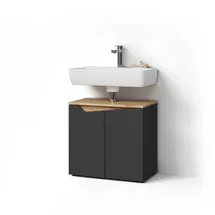 livinity® Waschbeckenunterschrank Timavo 60 x 57,5 x 35 cm Anthrazit
