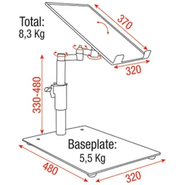 Showgear DJ player stand