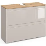 Vicco Waschbeckenunterschrank 2 Schubladen 80,1 x 62 x 30,1 cm Grau/Weiß
