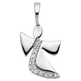Selva Anhänger 925/rh, Engel mit Swarovski-Kristall, poliert