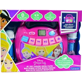 Lexibook Lexibook, Disney Prinzessin, Tragbarer Karaoke-Digitalplayer für Kinder, Mikrofone, Lichteffekte, Bluetooth®, Aufnahme- und Stimmwechselfunktion, Pink, MP320DPZ