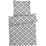 Mojawo 2er Mikrofaser Seersucker Bettwäsche Bettzeug Reißverschluss