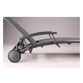 BEST Freizeitmöbel Larino Rollliege 202 x 72 x 47 cm anthrazit/matt