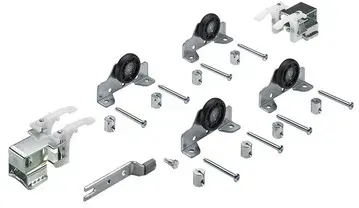 MB-Schiebetürbeschläge-Set,TopLine 1,45076, 2-T.,für einliegende Türen,50kg