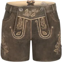 Nübler Lederhose Hotpant Meera in Mocca | Gr.: 36