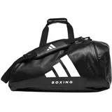 adidas PU 2 In 1 Boxing Gym Training Sports Back Pack Holdall Bag, Blackwhite
