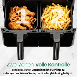 EMERIO DOPPEL Heißluftfritteuse AF-130376,1 schwarz