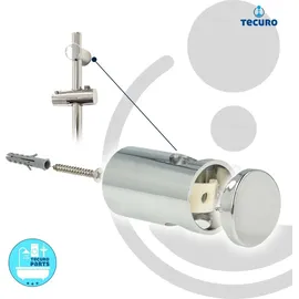 tecuro Brausestange 115 cm Wandstange SUN - mit variablen Wandbefestigungen, verchromt