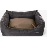 Hundekorb Domino Waterproof schwarz/beige M