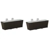 vidaXL Balkon 50 x 17 x 17 cm Schwarz