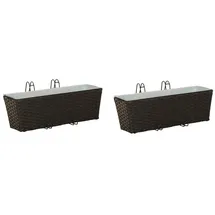 vidaXL Balkon 50 x 17 x 17 cm Schwarz