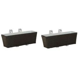 vidaXL Balkon 50 x 17 x 17 cm Schwarz