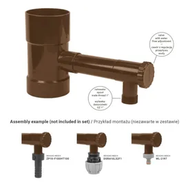 mobilibrico Regensammler Schwanenhals 100 mm Braun
